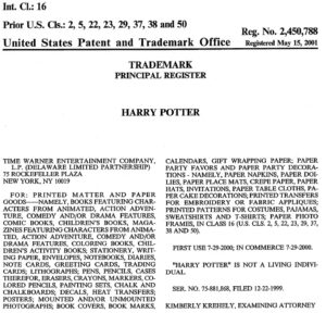 Book Title Trademark Harry Potter